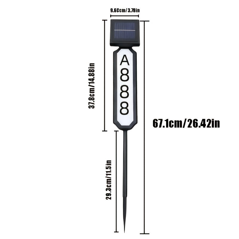 1/2pcs, Outdoor Solar Sign Light, Ground Insert Lawn Light, No Wiring Required, Automatically Lights Up At Night, IP44, Address Sign, Suitable For Homes, Mailboxes, Factories And Commercial Areas, Outdoor Christmas Gardens