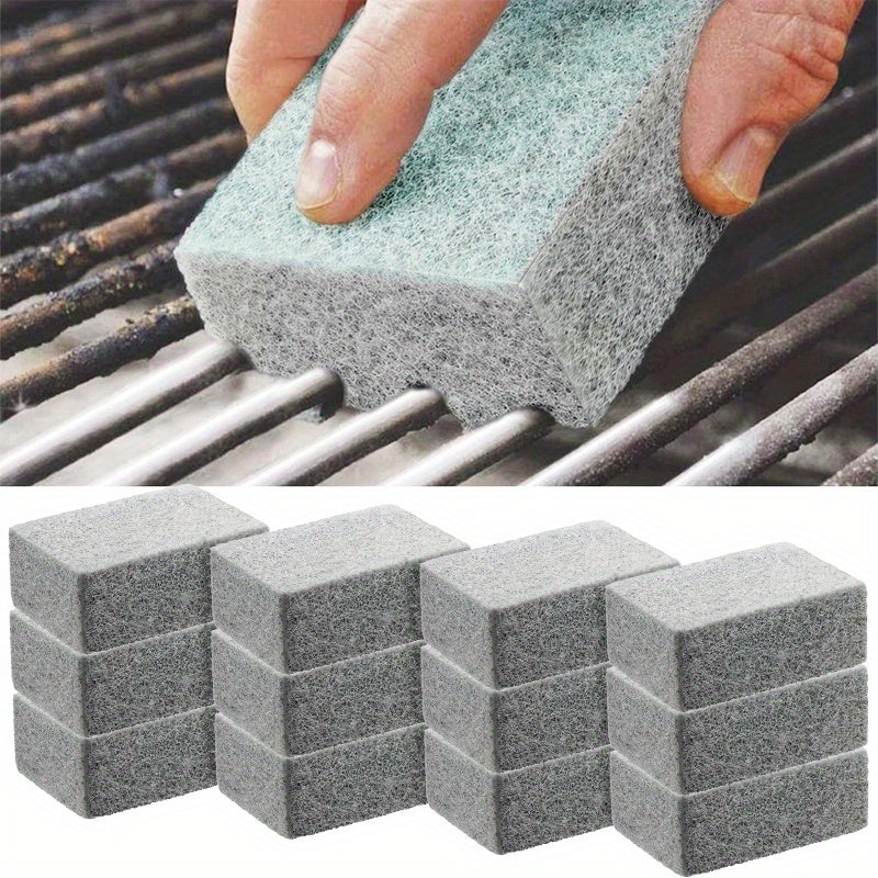12-Pack Heavy Duty Grill Cleaning Brushes With Heat-Resistant Scrapers, Durable Stainless Steel Bristles For Camping, Backyard BBQ & Outdoor Cooking Maintenance - Rust-Proof & Non-Scratch Design