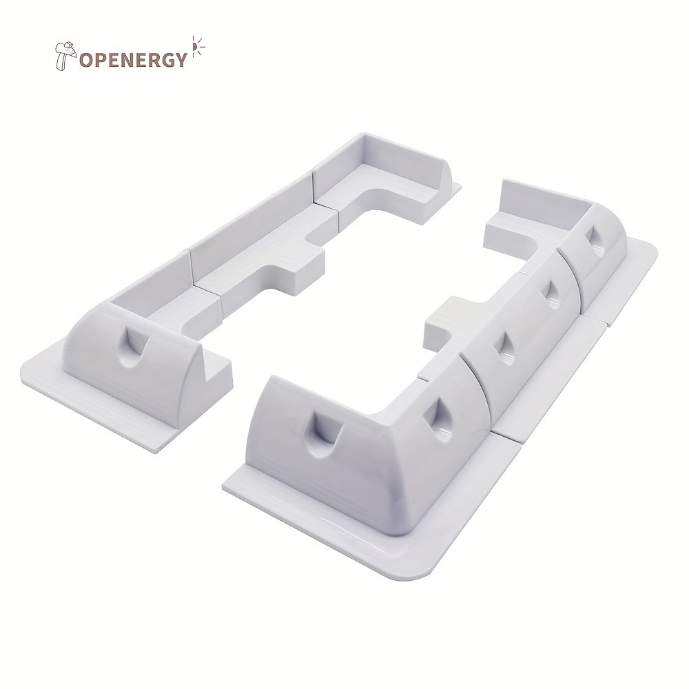 Solar Panel Bracket ABS Solar Panel Installation Bracket 6 Non Drilling Angle Bracket Support Kit, Suitable for Rvs, Boats, Camping Car Canopy (White)