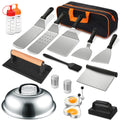 18pcs Griddle Accessory Kit, Flat-top Grill Accessory Set With Burger Smasher, Stainless Steel Spatula Tools, And Grill Cover, Suitable For Outdoor Barbecue Cooking.