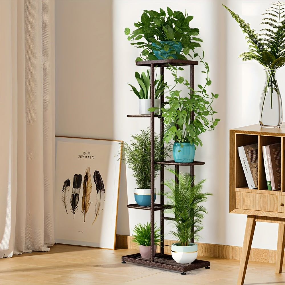 5 Pot/6 Pot/7 Pot- Potted Metal Plant Stand | 31.5In/37.4In/41.3In High Multi-Layer Plant Stand, Suitable for Indoor And Outdoor Plants, Decorations, Living Room Corner Plant Stand - Ideal for Living Rooms, Balconies