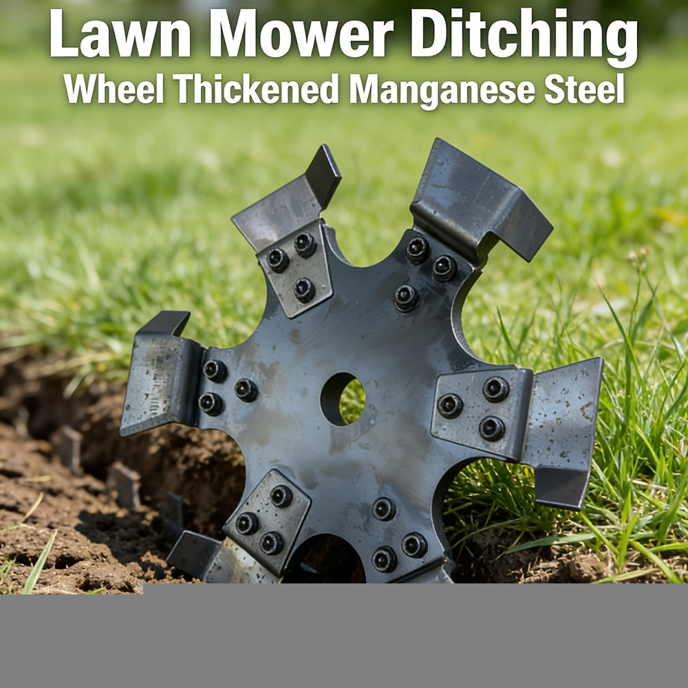 Specialized Tilling Wheel for Lawn Mowers, Multifunctional Weeding And Tilling Accessory Suitable for Farms, Orchards, And Garden Planting