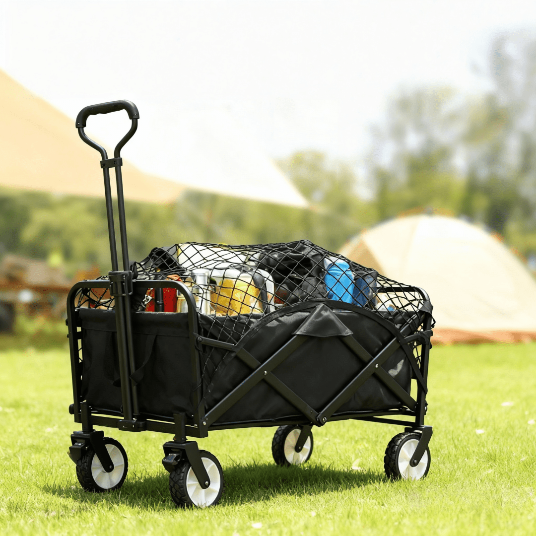 Camping Cart Net, Camping Cart Net Bag, Small Cart Net for Garden Carts, Fixed Net, Camping Cart Storage Net, Open Design with Snap Closure, Suitable for Groceries, Tools - Compatible with Shopping Carts, Lawnmower Baskets (portable).