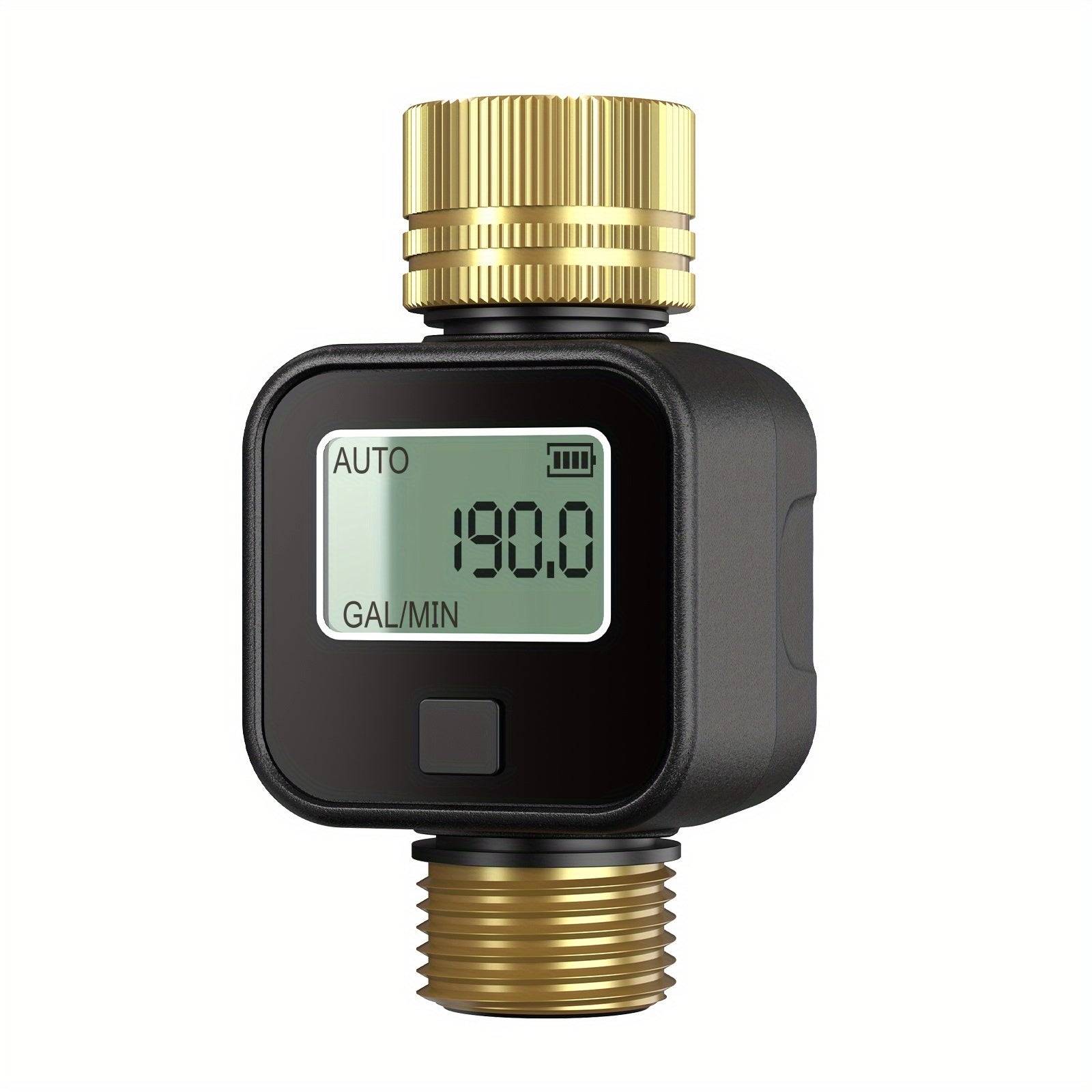 INSOMA Water Flow Meter with Brass Inlet And Outlet Metal Thread, IP55, Measure Gallon/Liter Consumption And Flow Rate for RV Water Tank Filling