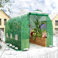 Whonline 1pc Greenhouse for Outdoors, Mini Portable Flower Garden Plant Kit Outside, Heavy Duty 4 Tiers Steel Frame and Durable Cover, For Halloween and Christmas