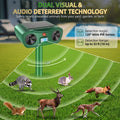 1Pack Solar Soundwave Technology Animal Repellent, Outdoor Cat Repellent Deer Repellent Dog Deterrent with Motion Sensor, for Garden Farm