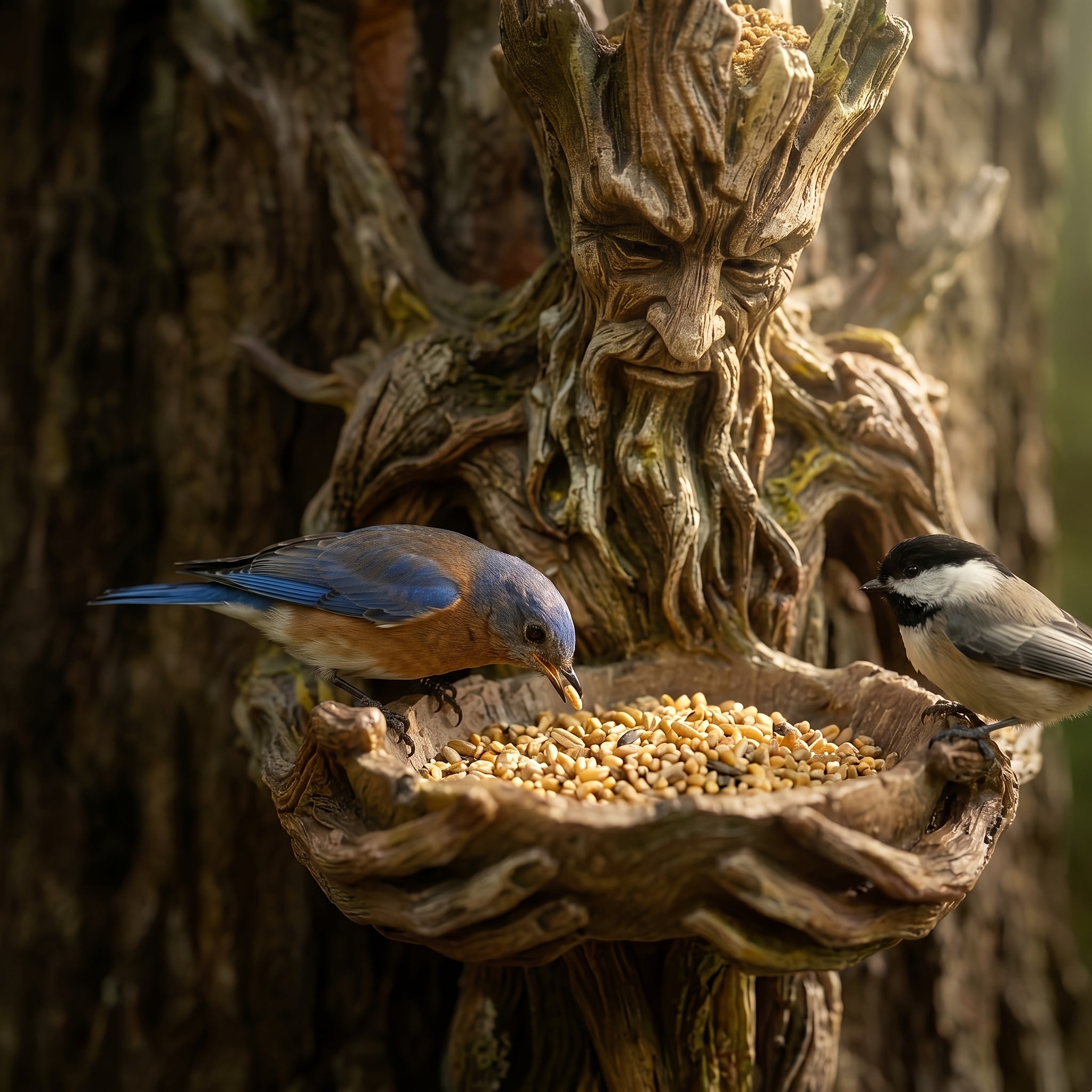 A Unique Small Bigfoot Bird Feeder, Specially Designed for Wild Birds, Featuring A Quirky Woodsman, Can Attract More Birds to Your Garden And Is Suitable for Durable Outdoor Use.
