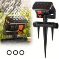 16-Hole Automatic Oscillating Sprinkler, Swing Sprinkler with Adjustable Spraying Range And Water Flow, Irrigation Tool for Garden And Agricultural Use
