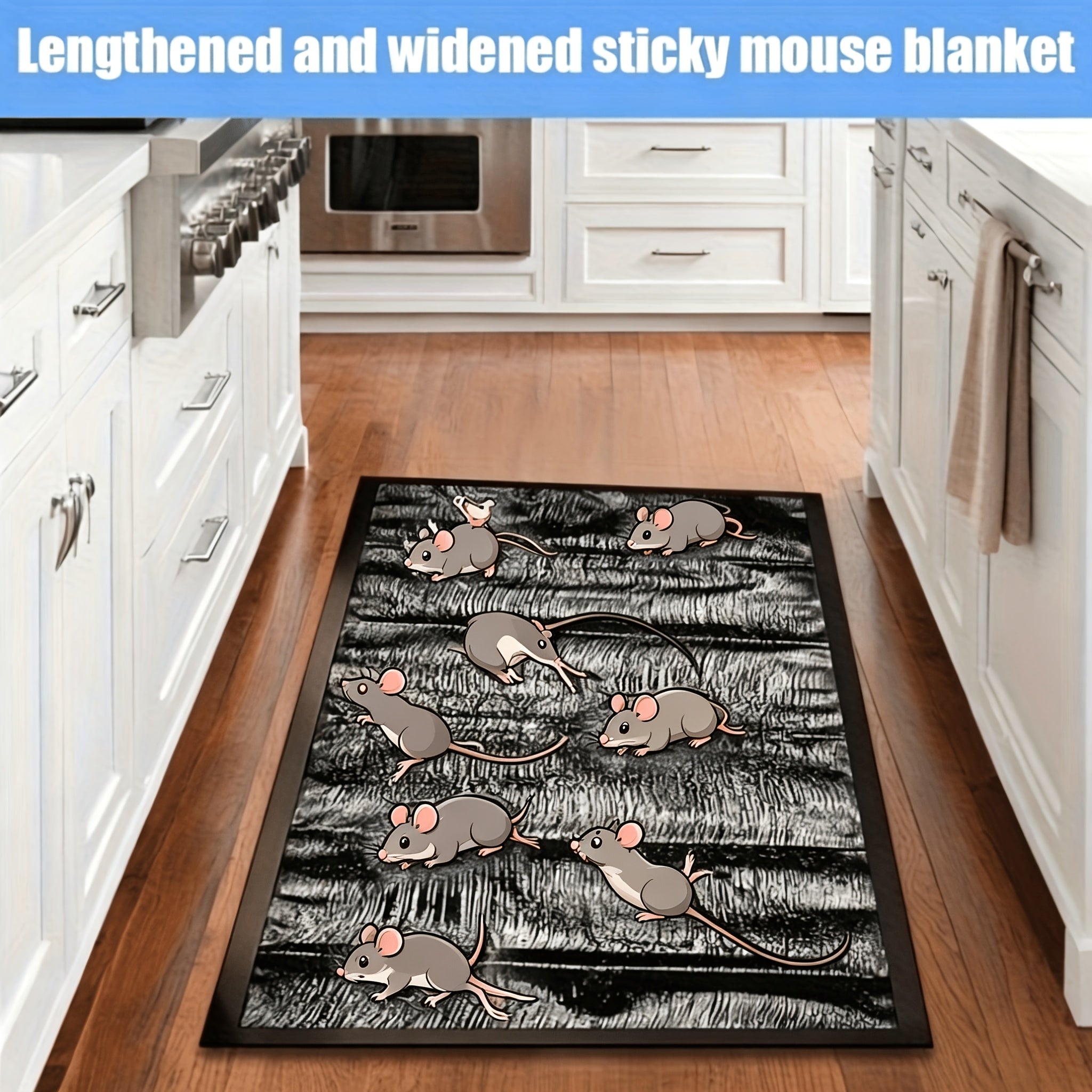 [Non-Toxic Mouse Trap] 4/8pcs Sticky Mouse Carpet Trap-47.24 Inches/23.62 Inches Strong Adhesive Mouse Trap, Non-Toxic, Suitable for Home Gardens, Warehouses And Other Places, No Need for Electricity, Inconspicuous And Convenient to Set Traps