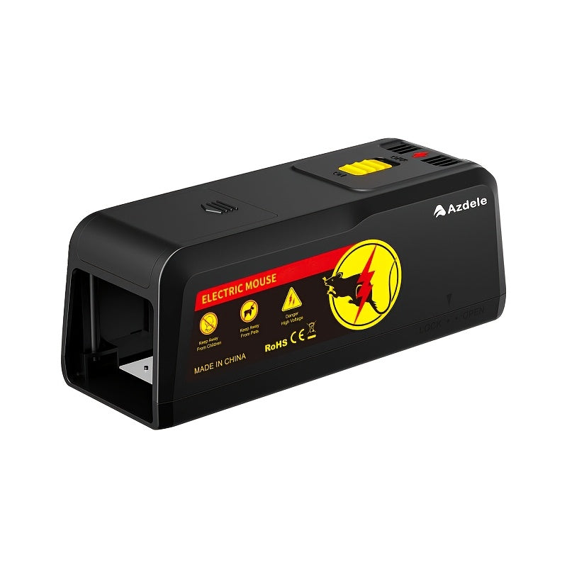 AZDELE Electric Mouse Trap, Suitable for Indoor And Outdoor Use, Reusable, 2800V Instantly Kilmice, Effectively Controls Pests, And Provides Quick Extermination. Suitable for Homes, Living Rooms, Kitchens, Garages, Yards, Etc.