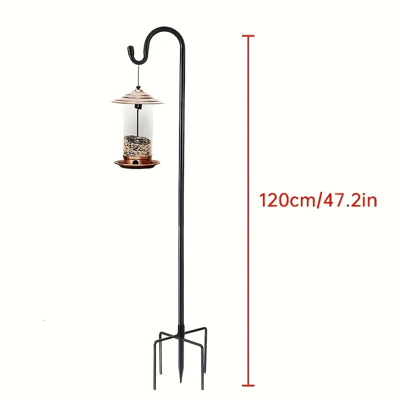 1pc Outdoor Christmas And Halloween Yard Decoration Hook, Shepherd Hook Bird Feeding Pole, Used for Hanging Bird Feeders, Plant Baskets, Lanterns, Wind Chimes, Solar Lights, Heavy-duty Garden Poles, Garden Plant Hanging Racks