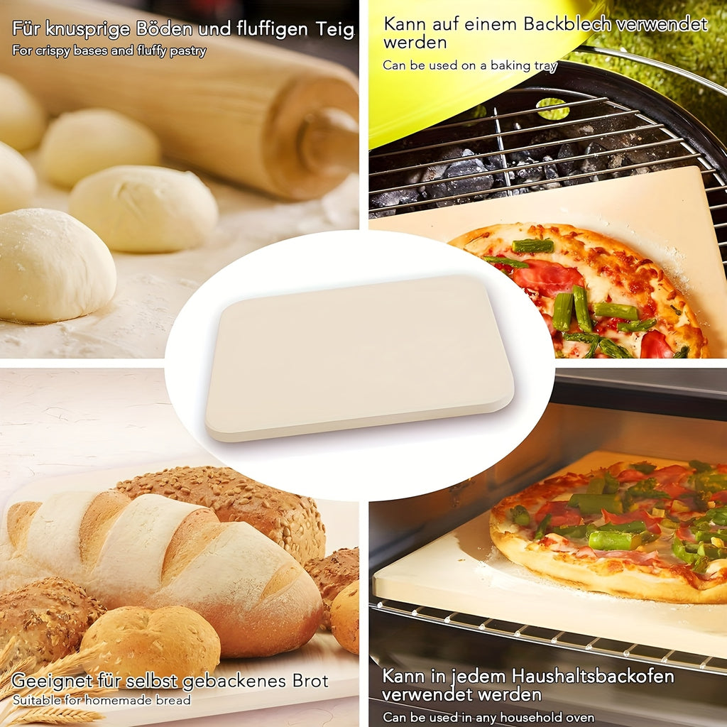 Rectangular Pizza Stone, Heavy-duty Cordierite Pizza Baking Board Suitable for Ovens And Grills, Heat And Impact Resistant, Durable And Safe, 15X12 Inches Rectangular.
