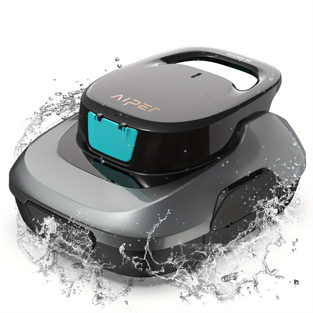 Refurbished AIPER Pool Cleaner Robot for Above Ground Flat Pools Up to 860 Sq.ft Cordless Pool Cleaner with 90-Min Runtime, Smart Self-Parking, Lightweight, Pool Vacuum Scuba SE