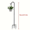 1pc Outdoor Christmas And Halloween Yard Decoration Hook, Shepherd Hook Bird Feeding Pole, Used for Hanging Bird Feeders, Plant Baskets, Lanterns, Wind Chimes, Solar Lights, Heavy-duty Garden Poles, Garden Plant Hanging Racks