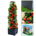 Garden Indoor And Outdoor Two Pack 44.8" Tomato Planting Box with Grid Self-Watering Tomato Cage with Trapezoidal Grid for Climbing Plants