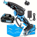 Compact 6-Inch Mini Chainsaw, Featuring a Handheld Electric Design with a Lithium Battery And Charger, 21V Professional Garden Saw, Complete with Safety Gear - Ideal for Logging, Gardening, And Yard Work