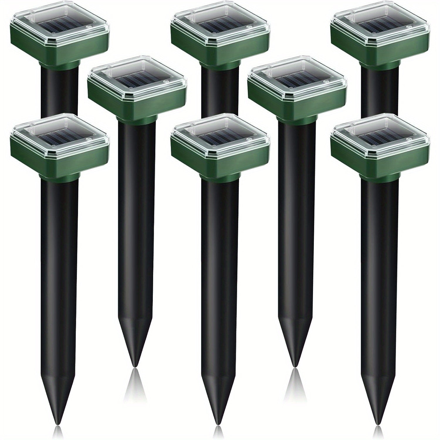 [Solar-Powered Repellent] Solar - Powered Soundwave Technology Repellent (8 - Pack, Upgraded): Repel Moles, Gophers, Voles and Insects in Your Yard with Repellent Spikes, Keep Burrowing Animals at Bay