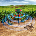 360 Degree Solar Ultrasonic Animal Repeller, Outdoor Repellent, Flashing Light, Repel Birds Rabbits Squirrels for Yard Garden with Motion Detector