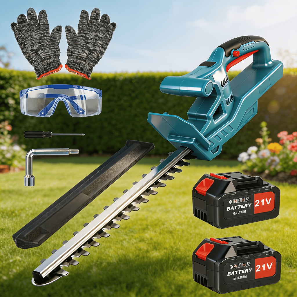 Cordless Hedge Trimmer And Trimmer, With 24V Battery, 20 Inch Blades For Lawn, Shrubs, And Tree Branches, High-Performance Brushless Motor With 3000 RPM, Up To 1/2-Inch Cutting Capacity, Perfect New Year'S Gift For Men, And Home Garden Care.