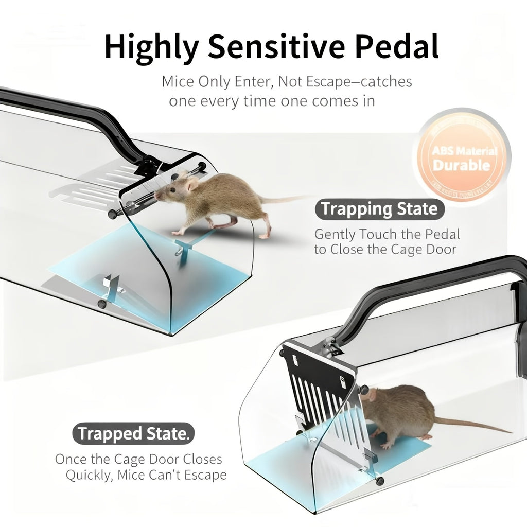 Humane Fully Automatic Mouse Trap, Live Capture Without Harm, Continuous Capture, Design, Suitable for Home And Outdoor Use