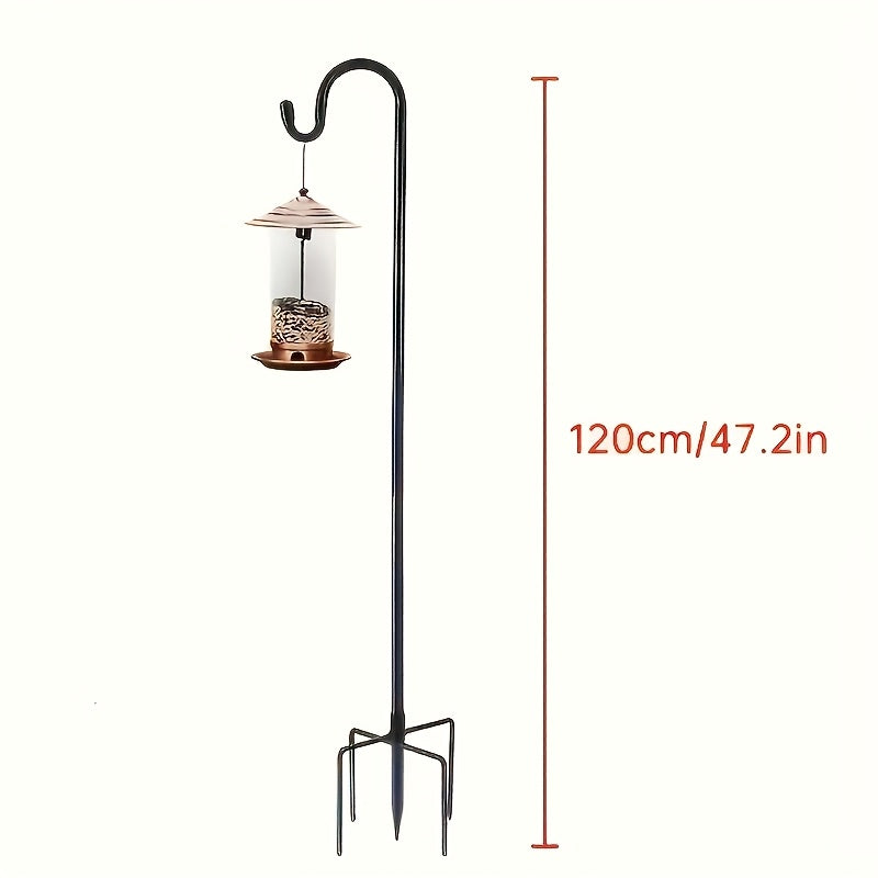 2 Outdoor Shepherd Hooks, Heavy-duty Bird Feeders with 5 Forked Bases, Adjustable Outdoor Shepherd Hooks, Garden, Wedding, Hanging Plant Bird Feeders, Anti-rust Metal, Easy to Install, Multi-functional Farmhouse Decoration
