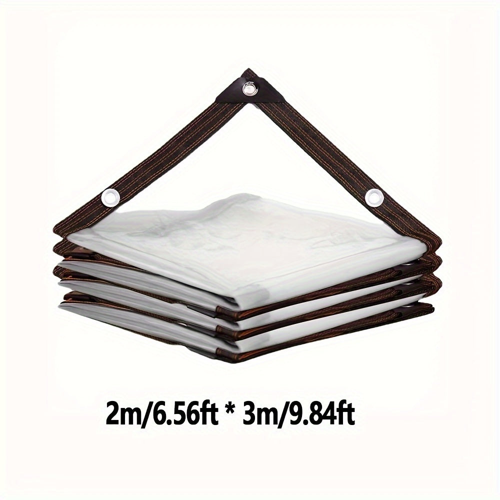 Versatile Waterproof Clear Tarp with Seal - Perfect for Gardens, Patios, Chicken Coops, Porch Awnings And Camping Thickness: 15mil