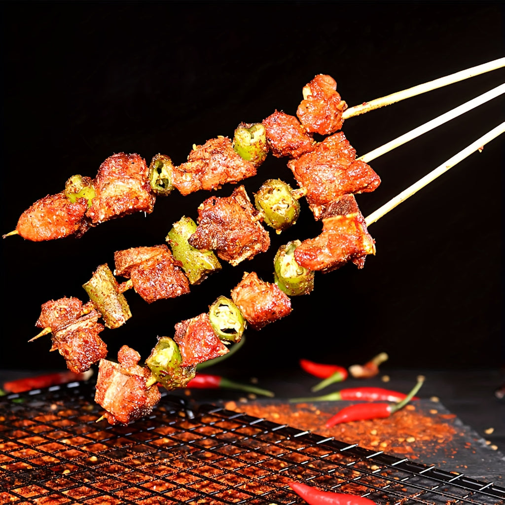 10" Natural Bamboo Skewers Sticks, 300 Wood Skewers for Grilling, BBQ, Kabob, Appetizers, Fruits, Smores, Cocktail, Brunch, Fondue Sticks, Barbeque, DIY Crafting
