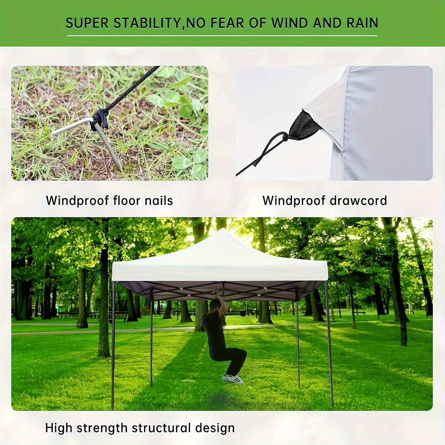 Pop Up Canopy, Commercial Instant Shelter Tent, Portable Folding Ez Up Canopy with 4 Sand Bags, Heavy Duty Waterproof Patio Event Tent for Outdoor Wedding, Camping, Beach