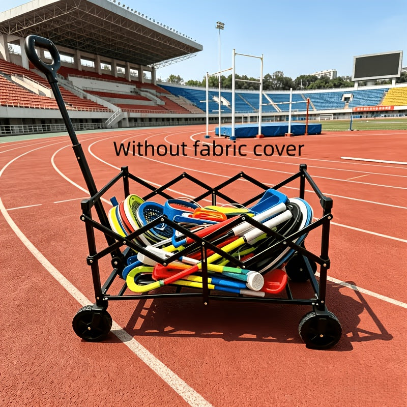 Heavy Duty Folding Garden Cart 350LBS 550LBS 650LBS Weight Capacity Multi Purpose Utility Wagon with Full Portable Tires and Transport Rack for Beach Garden Camping Shopping Sports