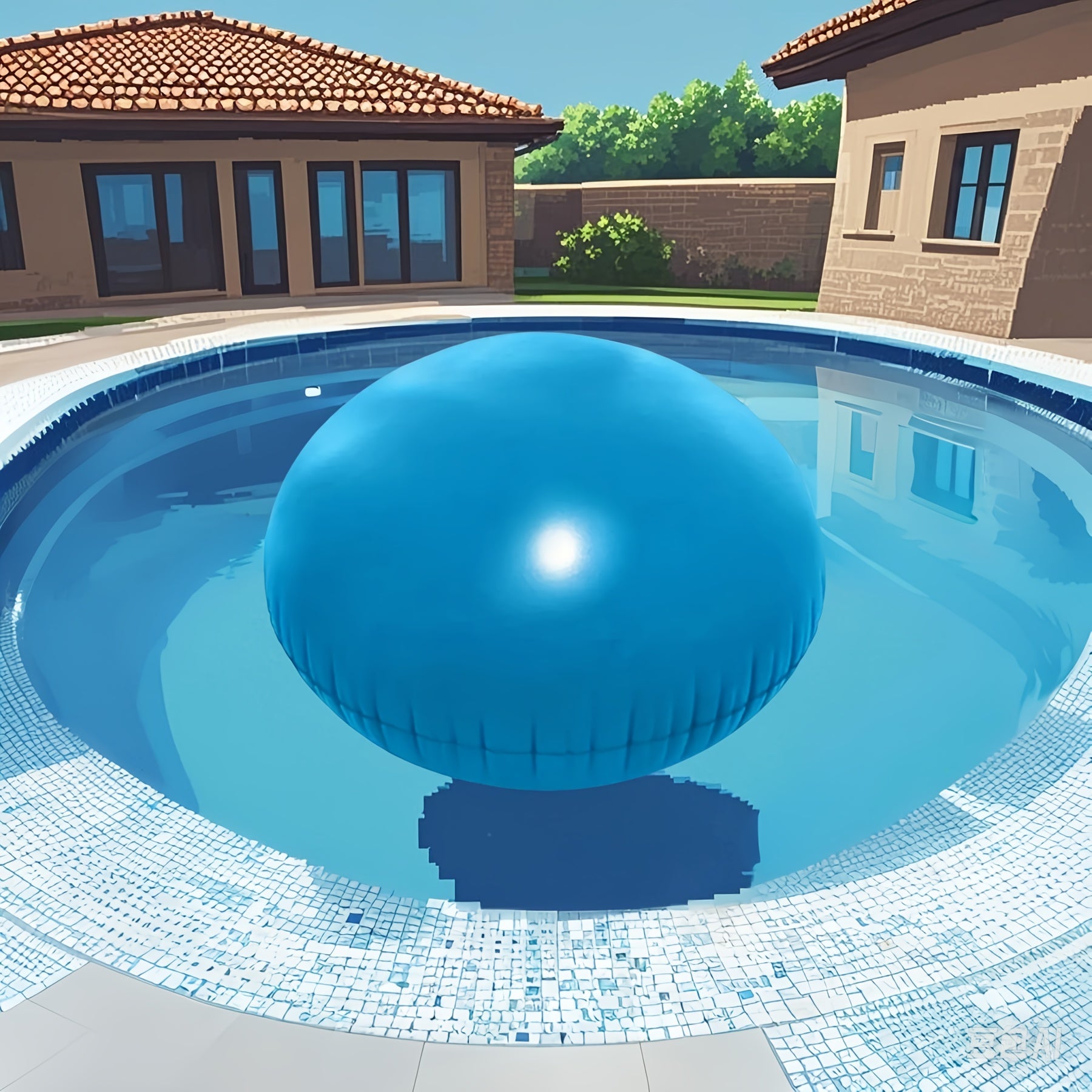 4ft Dia Pool Pillows for Above Ground Pools for Closing Winter, 0.4mm Thicker Round PVC Pool Balloon Air Pillow Winterizing Closing Kit for Support Swimming Pool Covers