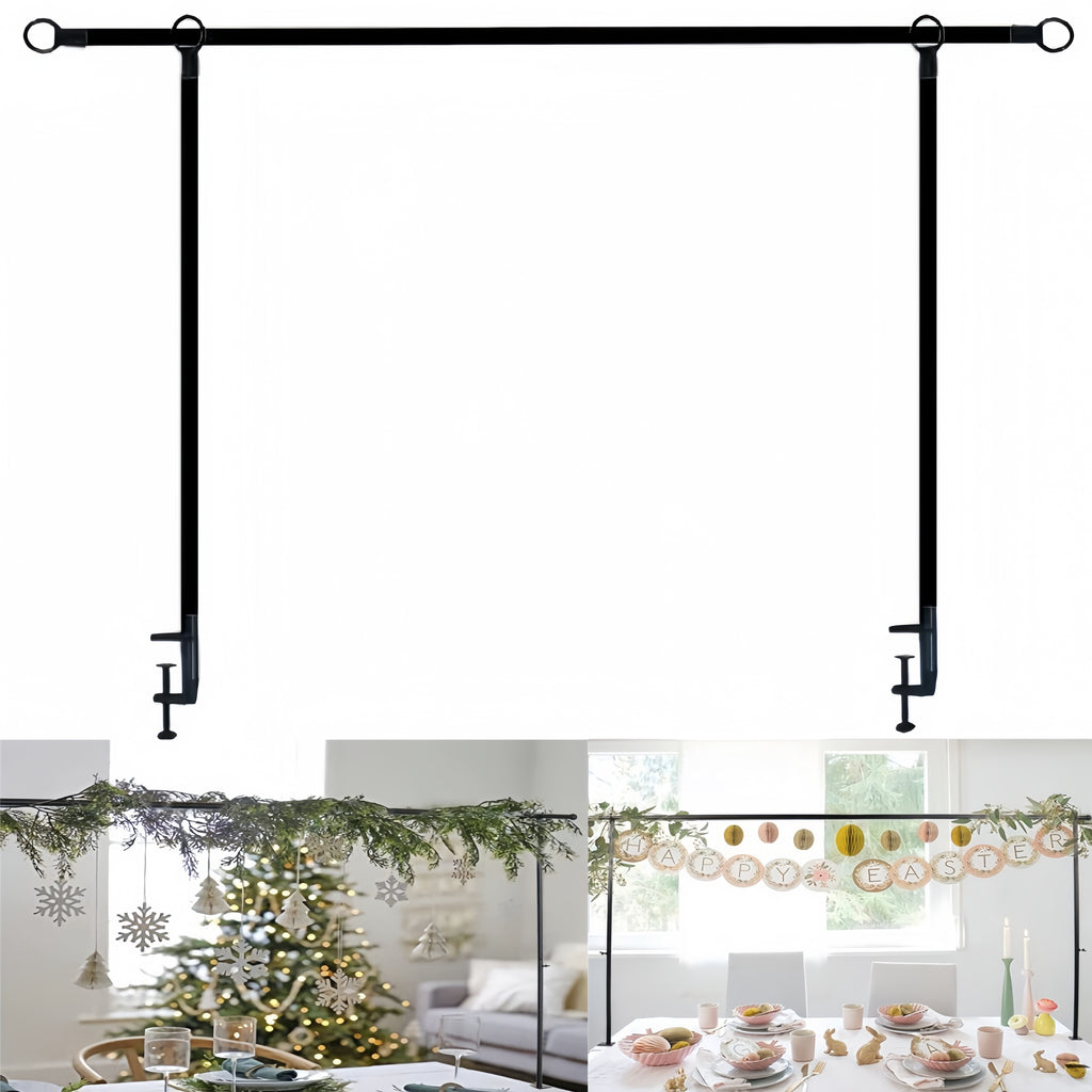 Adjustable Table Arch with Clamp Base - Heavy-Duty Extendable from 2.6ft to 8.5ft Suitable for Weddings, Birthdays, Christmas, Oktoberfest, Easter Decorations - Sturdy Party Arch Display for Home, Events, DIY Table Decorations