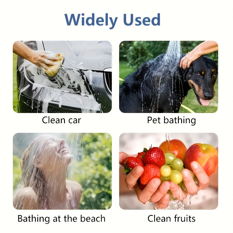 Portable Shower Pump And Outdoor Camping Shower (5000Mah); Suitable for Washing Cars And Motorcycles, Showering While Hiking Or Camping, Beach Trips, Gardening And Crop Irrigation, Bathing Pets, Cleaning The Yard, And Outdoor Fishing