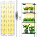 Grow Lights for Indoor Plants, Full Spectrum Ultra-Thin Sunlike Light Grow Light Panel with 3/6/12H Auto On/Off Timer for Hydroponics, Seedlings, Succulents, Veg, Flowers & Etc, Easy to Assemble, 4/2pcs Max Light Output: 210 Lumens