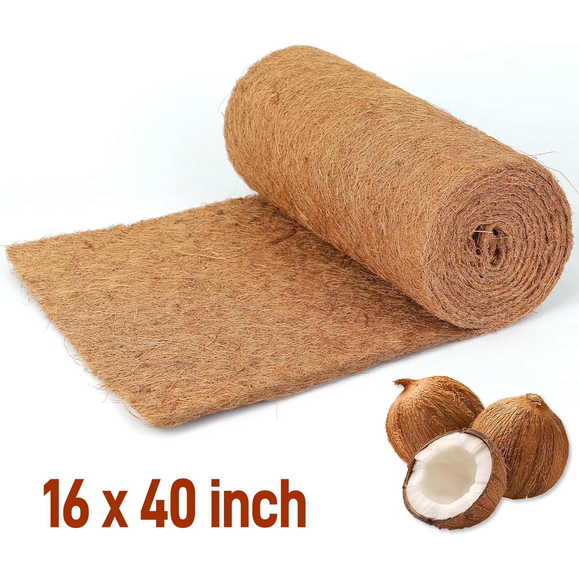 1pc Coco Liner Roll | Natural Coconut Fiber For Planters, Versatile Flower Baskets, Garden Decoration, Animal Pet Pads | Brand: Cjgq, Rectangle Shape
