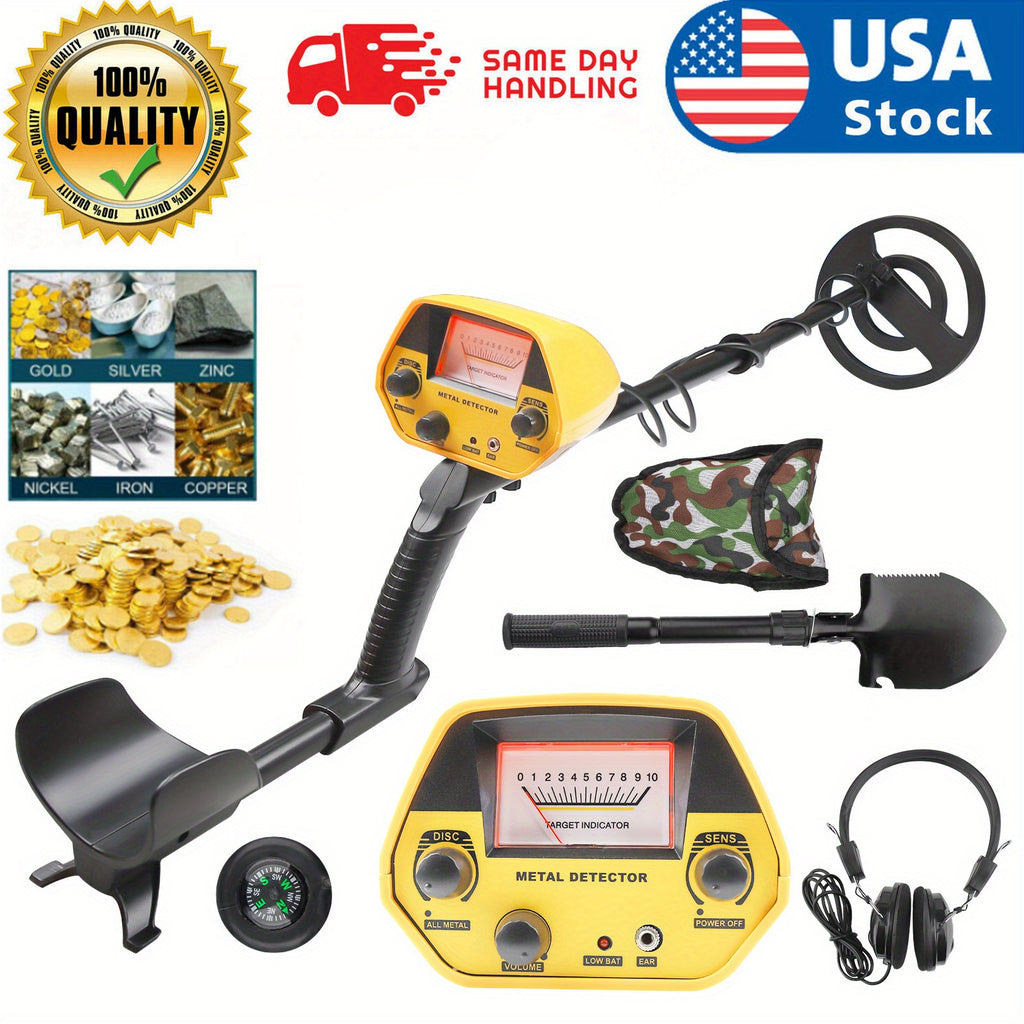 Black/Yellow Metal Detector for Adults Professional, Higher Accuracy All Metal Detectors Golden and Silver, Bigger LCD Display