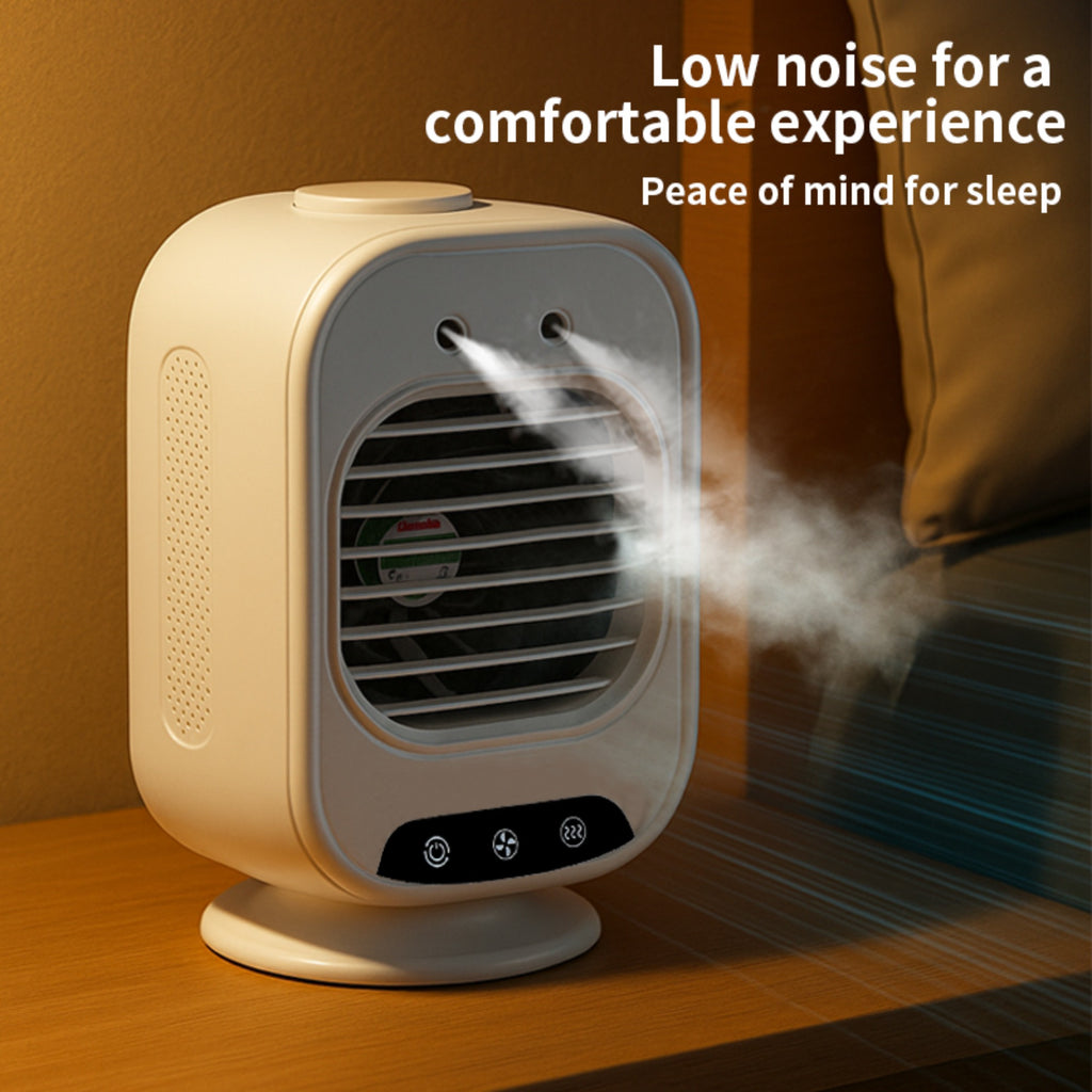 Portable Cooling Fan with a 6000Mah Misting Feature, USB-C Charging, Two Speed Settings And Two Mist Modes (Continuous/Intermittent), an Integrated Portable Cooling Fan with Cooling Capabilities - USB Rechargeable Fan Suitable for Home, Outdoor