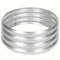 Galvanized Fire Pit Ring for Outside Wood Burning, Metal Firepit Liner for Above Ground Outdoor Camping Beach Backyard Park