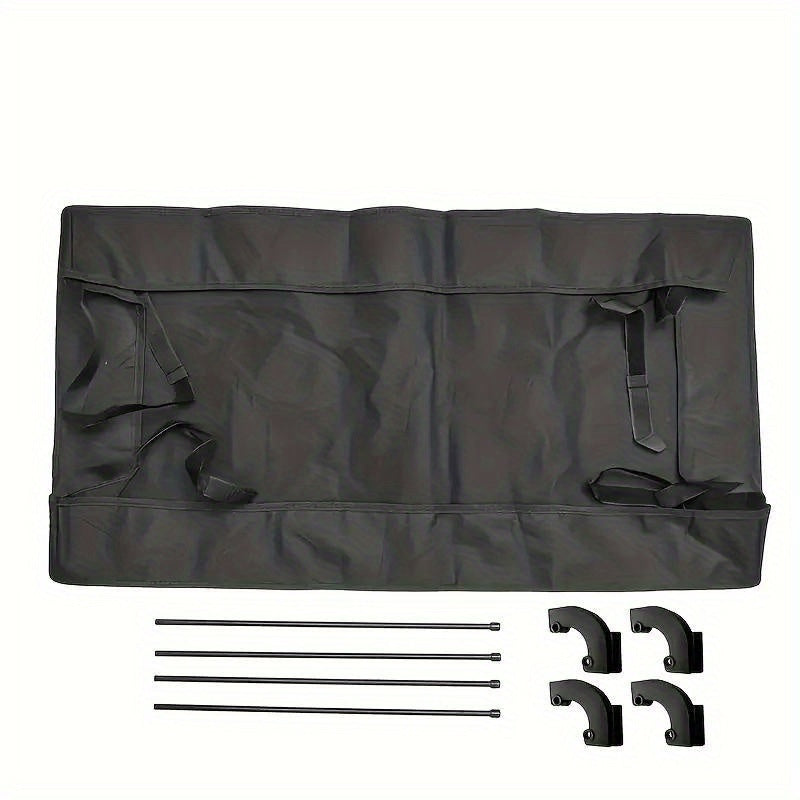 1pc Metal Frame Camper Canopy, Removable Awning, Quick-install, UV-resistant, Washable, Portable Cover, Universal Replacement Parts, Suitable for 33.8-37 Inch Folding Multi-purpose Vehicles, Beach Trailers, Pet Strollers (canopy Only)