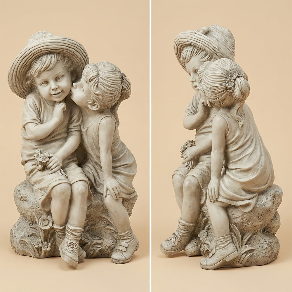 [Resin Crafts Ornaments] Girl And Boy Kiss Resin Crafts Ornaments, Home Ornaments, Sculptures, Garden Decorations, And Ornaments
