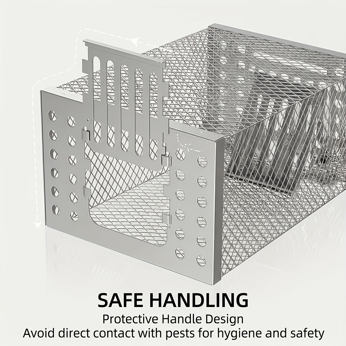 High-efficiency Automatic Mousetrap-designed for Continuous Catching, Metal Structure, Galvanized Rust Prevention, One-way Entrance And No Exit Design, Suitable for Indoor And Outdoor Pest Control, Without Power Battery.