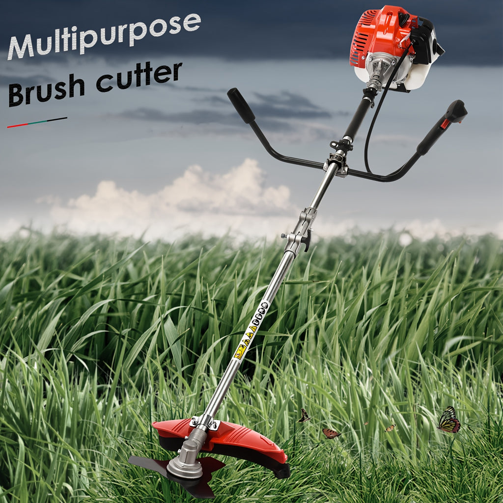 A 70.86*13.77 Inch Lawn Mower Small Household Multifunctional Clearing Backpack Agricultural Petrol Haying Loosening Ditching Machine 2in 1 Lawn Mower