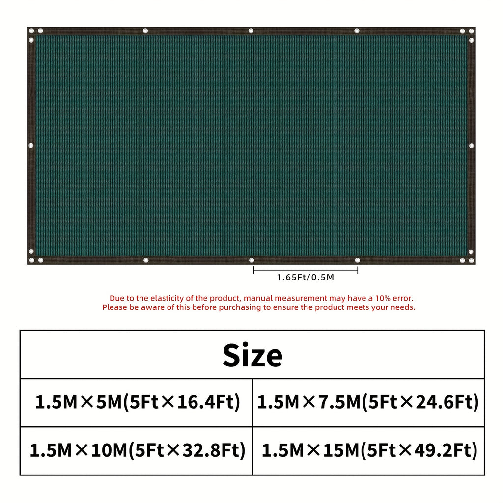 Heavy-Duty Privacy Screen Fence - 5ft x 50ft, Dark Green, Includes Zip Ties - Perfect for Garden, Patio & Backyard Walls - Ideal Christmas or New Year Gift, Shade Net, Gift