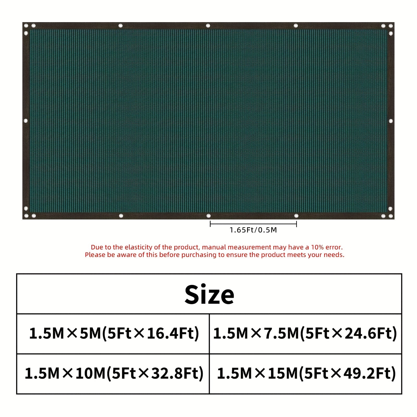 Heavy-Duty Privacy Screen Fence - 5ft x 50ft, Dark Green, Includes Zip Ties - Perfect for Garden, Patio & Backyard Walls - Ideal Christmas or New Year Gift, Shade Net, Gift