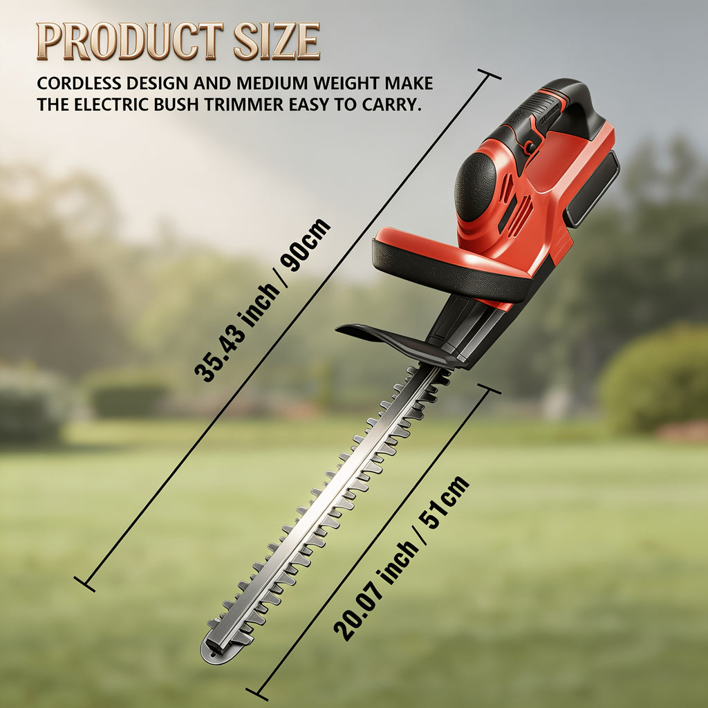 [Cordless Hedge Trimmer]21V Cordless Hedge Trimmer, Handheld Battery Powered Hedge Trimmer, 1500 RPM Shrub Trimmer, Lightweight & Compact, Battery And Fast Charger Included, Suitable for Lawn, Yard, Garden, Halloween Gift, Christmas Present