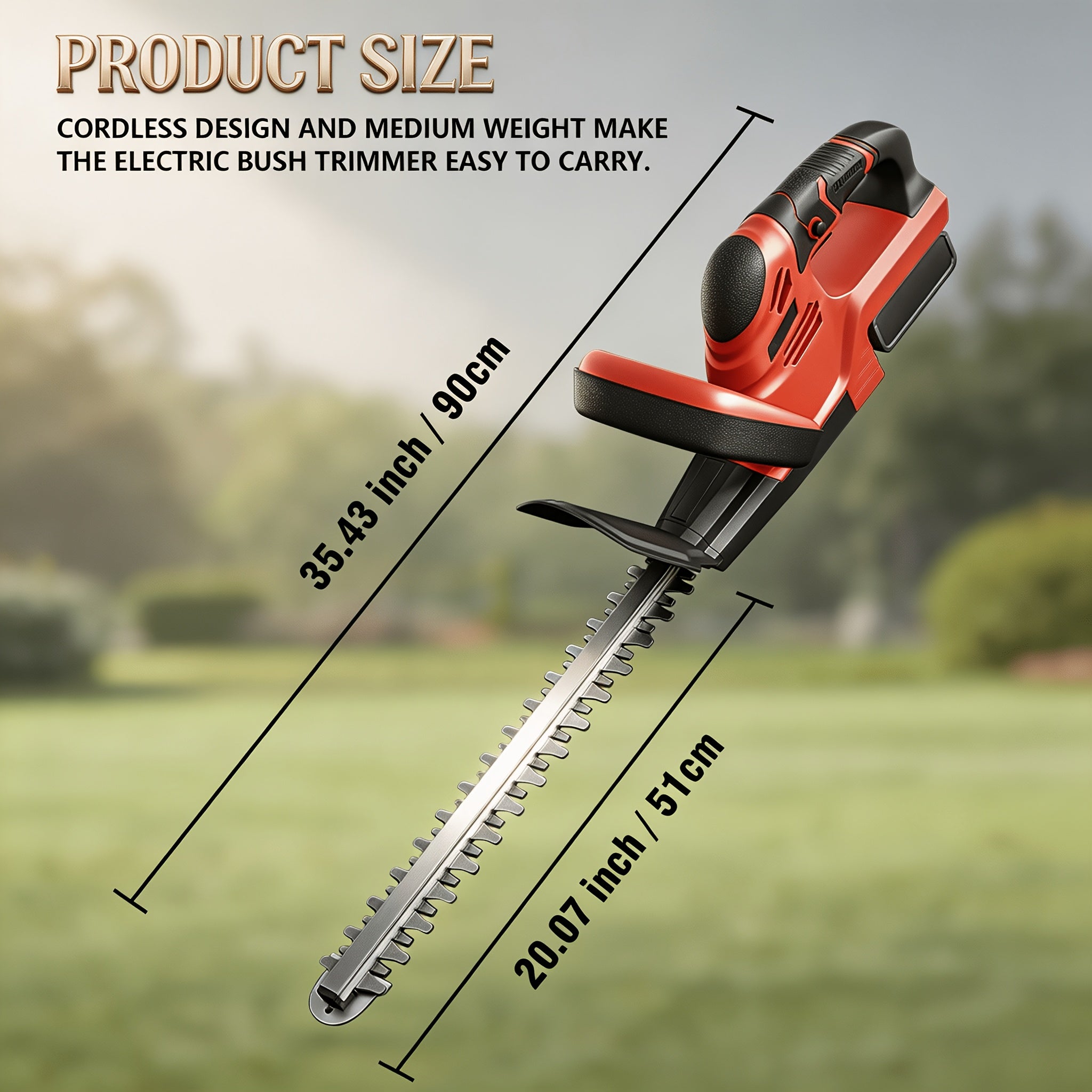[Cordless Hedge Trimmer]21V Cordless Hedge Trimmer, Handheld Battery Powered Hedge Trimmer, 1500 RPM Shrub Trimmer, Lightweight & Compact, Battery And Fast Charger Included, Suitable for Lawn, Yard, Garden, Halloween Gift, Christmas Present