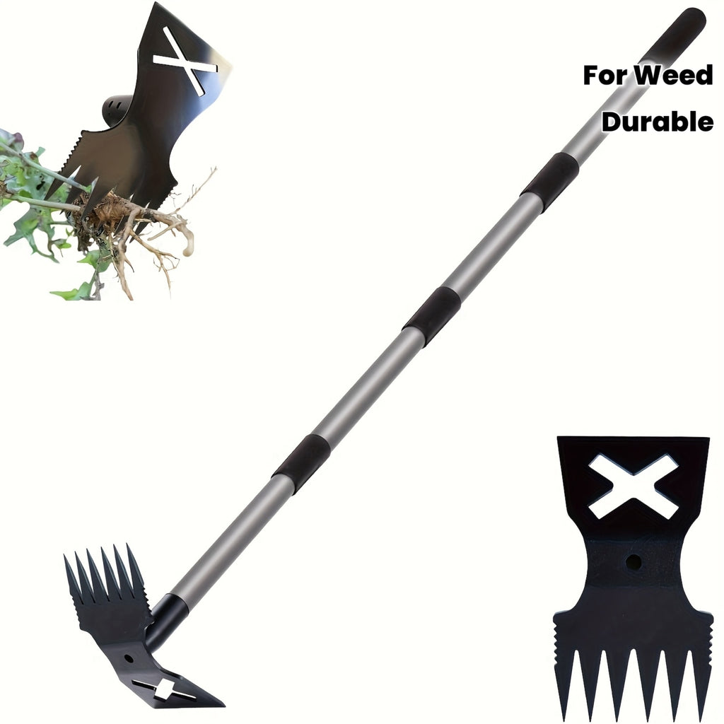 1pc Heavy-Duty Garden Hoe - Extra-Long 60In Handle, Dual-Function Weeding Rake And Action Hoe, Suitable for Professional And Home Gardening, Farming, And Lawn Care - Heavy-Duty Metal Construction, Soil Tilling Tool, Sturdy And Durable