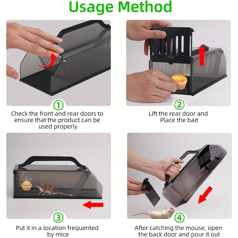 Humane Fully Automatic Mouse Trap, Live Capture Without Harm, Continuous Capture, Design, Suitable for Home And Outdoor Use