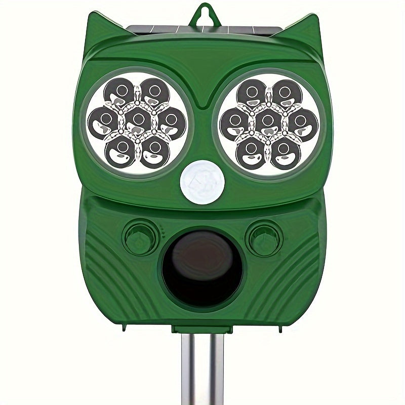 Solar Soundwave technology Animal Repeller, Sonic Animal Repeller, Motion Detection, Flashlights, Dog Cat Repellent, Squirrel, Raccoon, Skunk, Rodent, Fox, Deer, Bird Deterrents for Outside