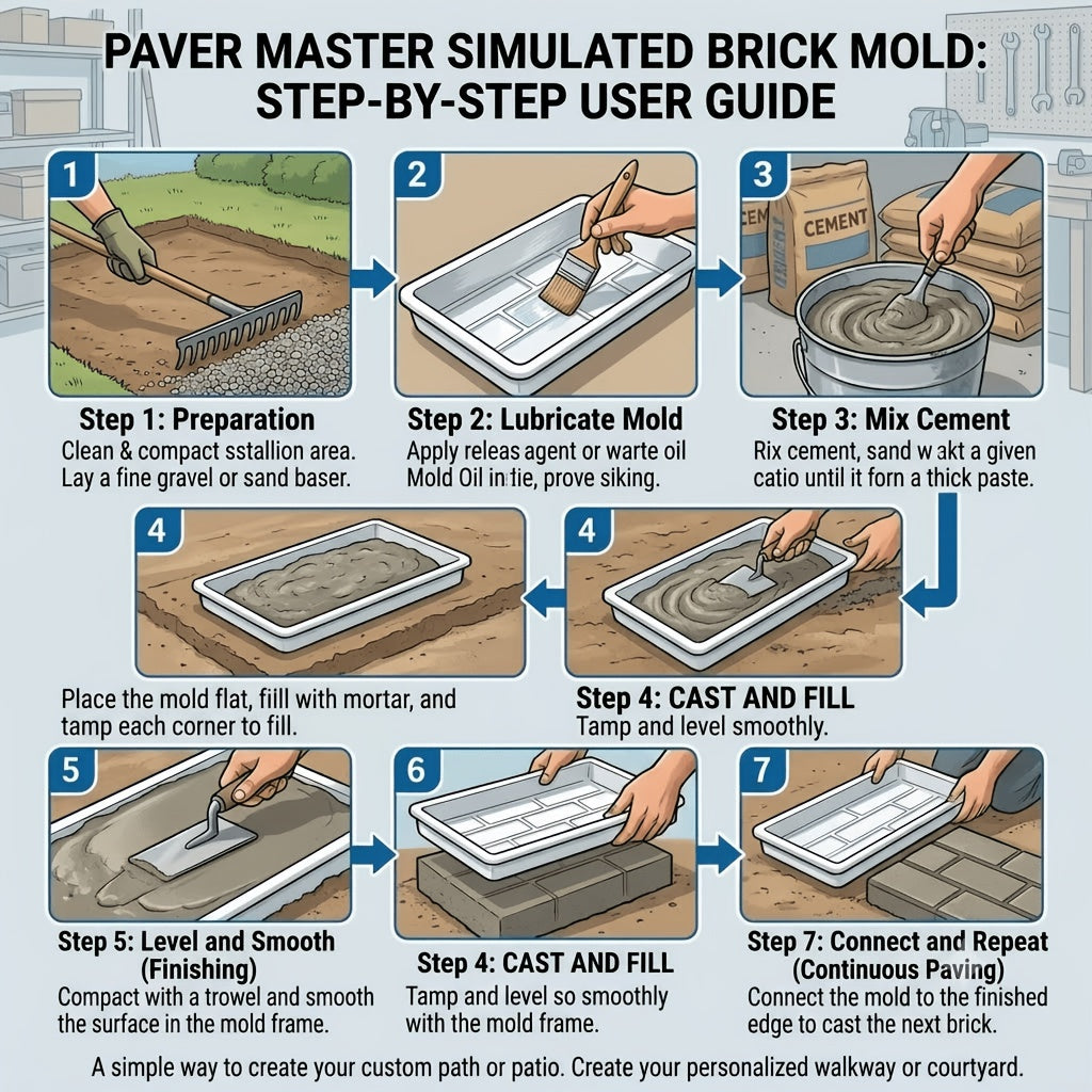 Concrete Paver Mold, Reusable Rectangular Stepping Stone Molds For Garden Decor, Patio, And Backyard Walkway Landscaping, 23.62" X 11.81" / 11.81" X 11.81"