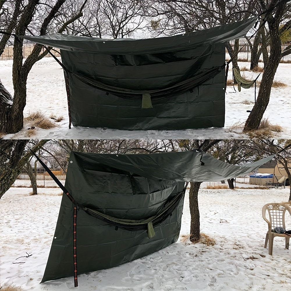 [Heavy Duty Waterproof Tarp] Heavy Duty Tarp, Waterproof 5 Mil Thick Green Plastic Tarpaulin Cover for Outdoor Patio Garden Use, UV Resistant, Poly Tarps for Trailer Car Truck Bike Pool Firewood
